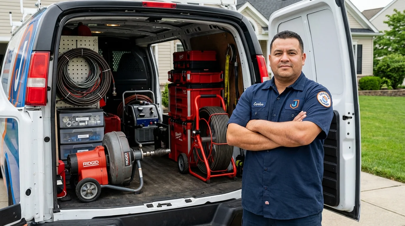 Professional drain cleaning equipment and Johns Plumbing LLC plumber in Pismo Beach
