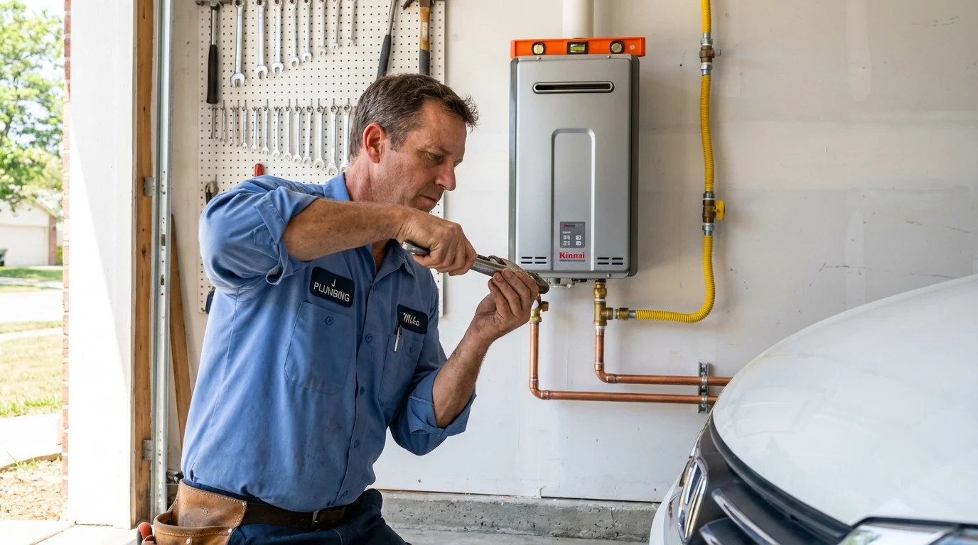 Tankless water heater installation by a Johns Plumbing LLC plumber in Pismo Beach